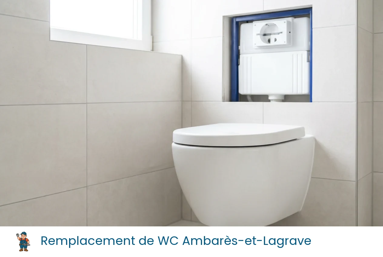 Remplacement de WC à Ambarès-et-Lagrave